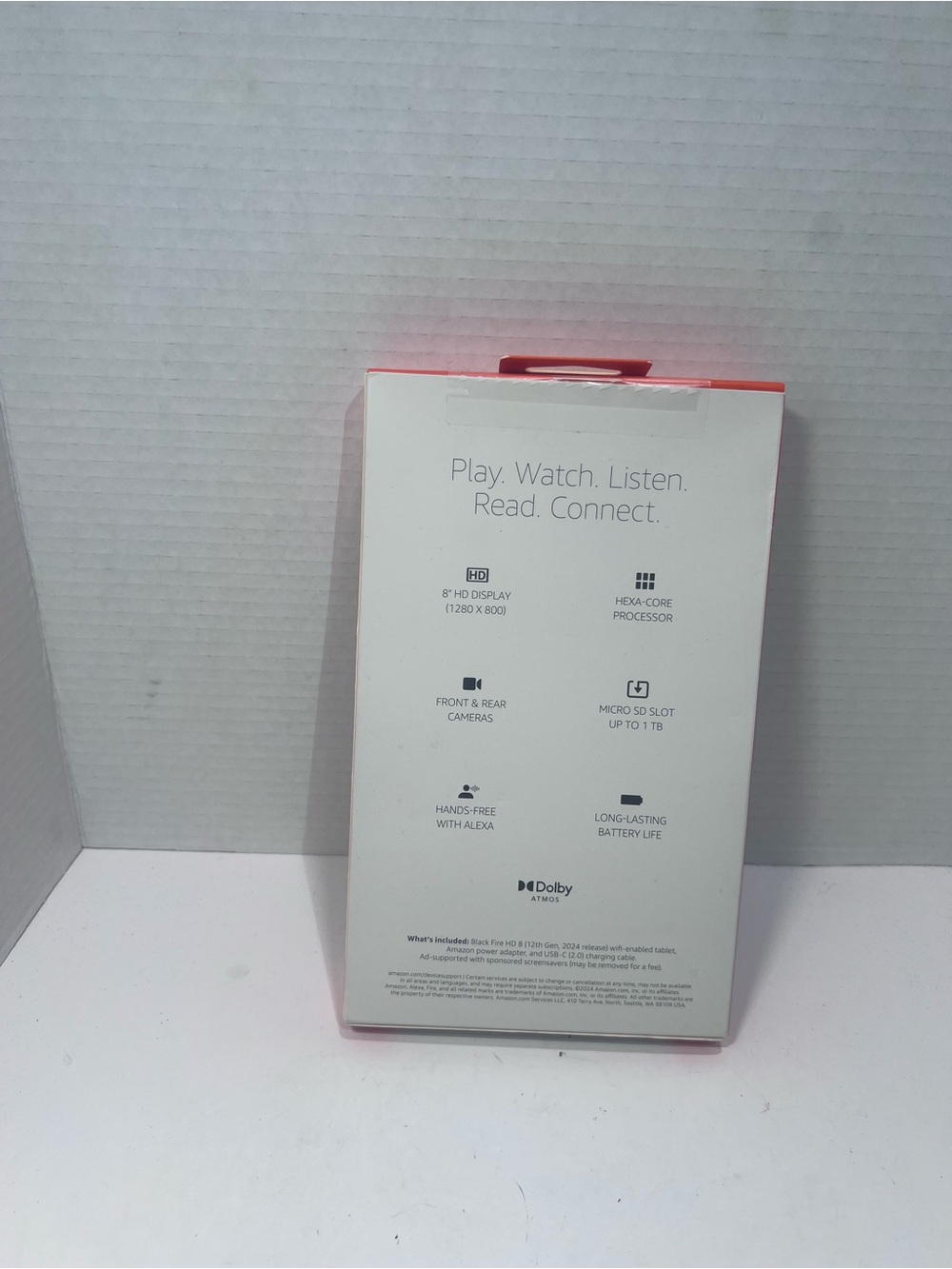 Amazon Fire HD 8 Tablet in Bright Orange Box - Picture 2 of 3